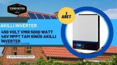 Güneş Enerjisi Hibrit Paket 5Kva Mppt İnverter 455 watt Güneş Paneli 200 Amper Jel Akü  İ-2000W 48V Rüzgar Türbini + Hibrit Şarj Kontrol