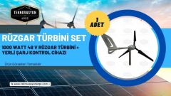 Güneş Enerjisi  Hibrit Paket 5Kva Mppt İnverter 450 watt Güneş Paneli 150 Amper Jel Akü İstabreeze 1000 W 48 V Rüzgar Türbini + Yerli Şarj Kontrol Cihazı