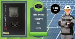 TECHNOVATION ARGE TUNÇMATİK SOLARIX 1KW 1 KVA MPPT 40A SMART INVERTER – 12V DC Full Sine Inverter