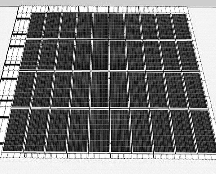 Tile Type Roof Mounting Kit – 40 Solar Panel Vertical Arrangement Ready Set Construction