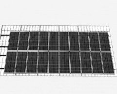 طقم تركيب سقف من نوع القرميد - 20 لوحًا شمسيًا ترتيبًا رأسيًا جاهزًا لمجموعة البناء