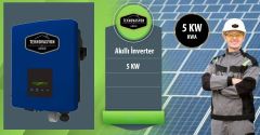 ON GRİD 5 kW kVA  Monofaze Solar Güneş Paneli Paket Sistemi