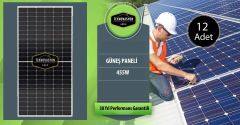 ON GRİD Lityum Hibrit 5 kW kVA Monofaze Solar Güneş Paneli Paket Sistemi