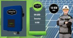 ON GRID 10 kW kVA نظام حزمة الألواح الشمسية ثلاثية الطور على نظام حزمة الشبكة
