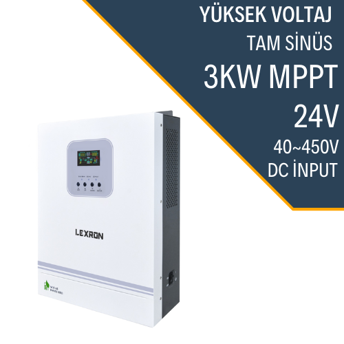 Lexron 3KW HV MPPT AKILLI İNVERTER 24V