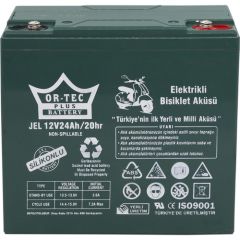 Ortec Jel Akü 12 V 24 Ah Elektrikli Motosiklet Aküsü