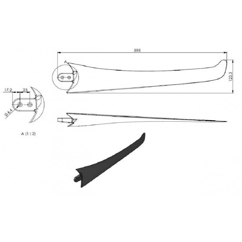 İstabreeze 60 cm Kanat Seti - Whisper Sessiz Siyah Ø1,25m