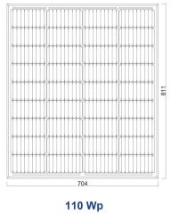 Teknovasyon Arge  110 w Watt 36 Perc Monokristal Güneş Paneli Solar Panel