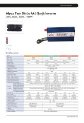 ALPEX TAM SİNÜS UPS (AKÜ ŞARJLI) 12V-220V 500 W Watt inverter İNVERTÖR