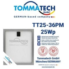 Tommatech 25 Watt Monokristal Solar Güneş Paneli