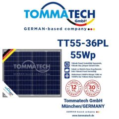 Tommatech 55 Watt Polikristal Solar Güneş Paneli