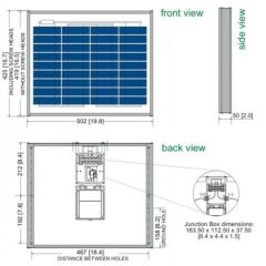 Tommatech 20 Watt Polikristal Solar Güneş Paneli