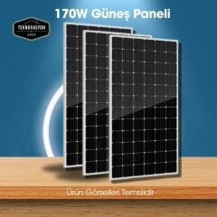 Teknovayon Arge Güneş Enerjisi Bağ Evi Solar Paketi 1200W Sinüs İnverter 170W Güneş Paneli 100Ah Jel Akü