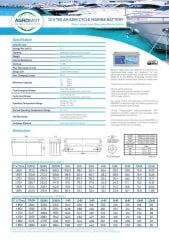 Agromot 12 V 150 Ah Deep Cycle Nano Carbon Marin Akü