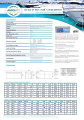 Agromot Marin Akü – 12 V 200 AH