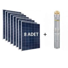 280 Watt 8 Pieces Solar Panel and DC Solar Pump Plug and Play Solar Ready Irrigation Package