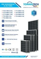 TommaTech 110 Watt Multibusbar Güneş Paneli