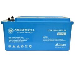 Megacell 12.8 V 150 Ah Karavan Marin ABS Akü