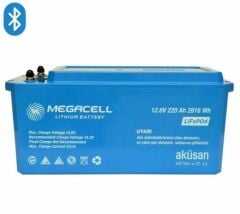 MEGACELL 12.8V 220Ah Bluetooth LiFePO4 ABS Lityum Akü