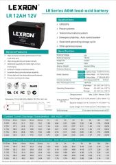 LEXRON 12AH-12V KURU TİP AKÜ