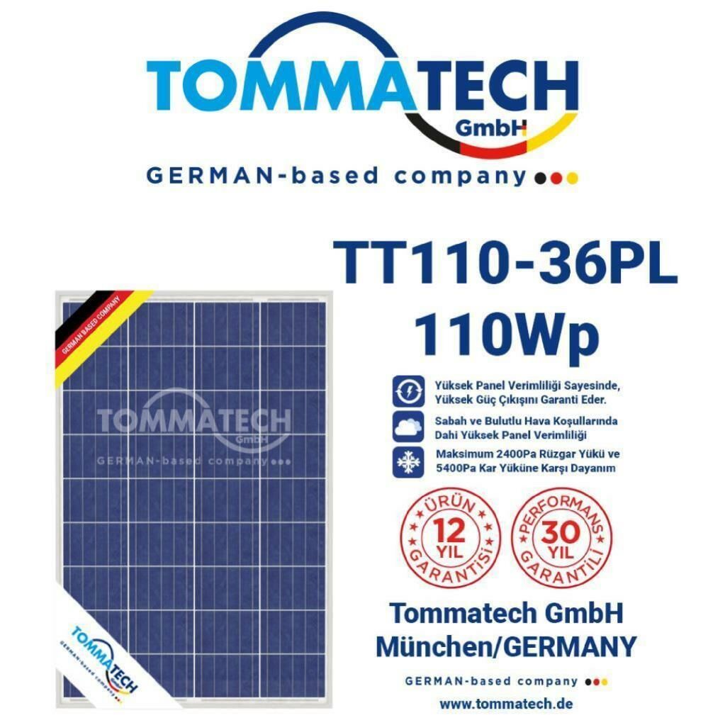 Tommatech 110 Watt Polikristal Solar Güneş Paneli