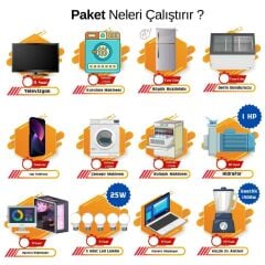 Teknovasyon Arge Güneş Enerjisi Solar Paketi 11kva İnverter 550 watt Güneş Paneli 48V 100 Amper Lityum Akü