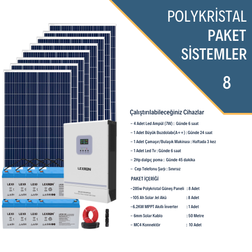 POLYKRİSTALLİ BAĞ EVİ PAKETİ (PAKET 8)