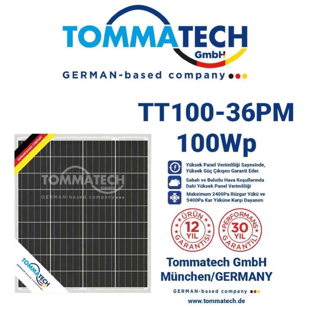 Tommatech 100 Watt Monokristal Solar Güneş Paneli