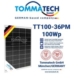 Tommatech 100 Watt Monokristal Solar Güneş Paneli
