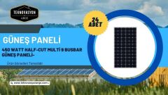 Güneş Enerjisi  Hibrit Paket 11kva  İnverter 450 watt  Güneş Paneli 12 Volt 200 Amper Jel Akü 3000 Watt  Dikey Rüzgar Türbini