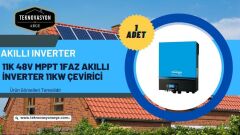 Güneş Enerjisi  Hibrit Paket 11kva  İnverter 450 watt  Güneş Paneli 12 Volt 200 Amper Jel Akü 3000 Watt  Dikey Rüzgar Türbini