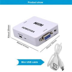 HDMI to VGA Mini Switch Dijital to Analog VGA Görüntü Çevirici