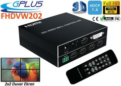 Gplus FHDVW202M 2x2 Video Wall Controller 4 Ekran TV Genişletici