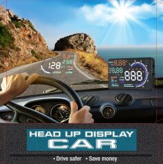 Gplus A8 HUD Hayalet Gösterge OBD Yansıtma Ekranı Head Up Display