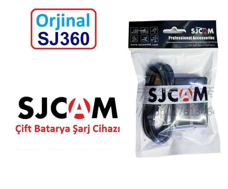 Orjinal Sjcam SJ360 Çift Batarya Şarj İstasyonu Dual USB Charger