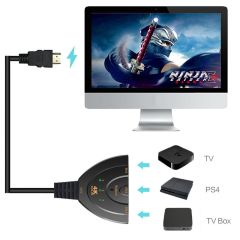 Mesh 3 Port 4K Ultra HD HDMI Pigtail 3 in 1 Out Switch Splitter