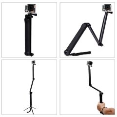 Aksiyon Kamera 3 Yollu Katlanır Monopod Stand Selfie Çubuğu GP238