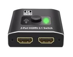 Gplus 8K221A 8K Ultra HD 4320P 60Hz 2 Port HDMI 2.1 Switch 2x1 4K 120Hz 2K 144Hz HDR VRR QMS Switch