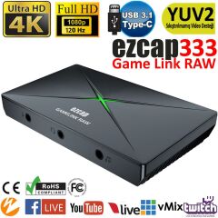 Ezcap333 Game Link RAW 4K Ultra HD 4K30 2K60 Video Capture Cihazı 4K30 2K60 Full HD120 Kayıt Cihazı