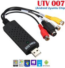 UTV007 Chip Android OTG Windows 10 Uyumlu USB Video Capture Kartı