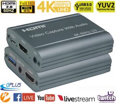 Gplus 4KVC700 HDMI 2.0 4K 60 Hz USB 3.0 YUV2 Video Capture