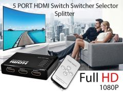 eS-line Kumandalı 5 Port Full HD 1080p HDMI Switch 3D v1.4