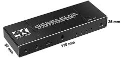 Gplus 4K421A 4 Port HDMI 2.0 4K HDR1 0 HDCP ARC Ses 4x1 Switch