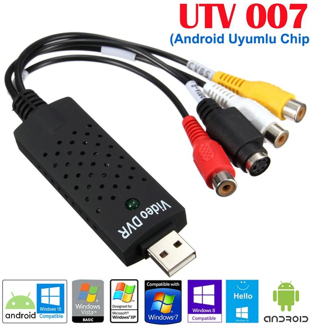 UTV007 Chip Android OTG Windows 10 Uyumlu Video DVR Kayıt Kartı