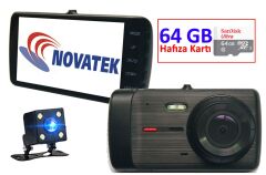 Novatek NT92D+64GB Hafıza Kartlı Full HD Gece Görüşlü Araç Kamera