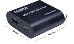 Gplus FHD6014 60 Metre HDMI Extender Cat6 Transmitter Receiver