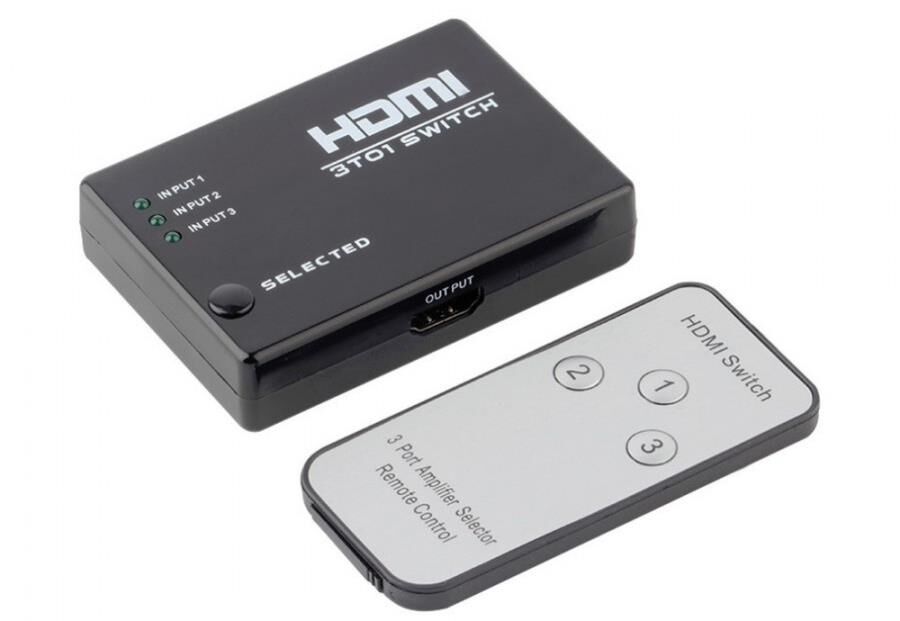 ePazar 3 Port Hdmi Switch Çoklayıcı Çoğaltıcı Kumandalı 4678