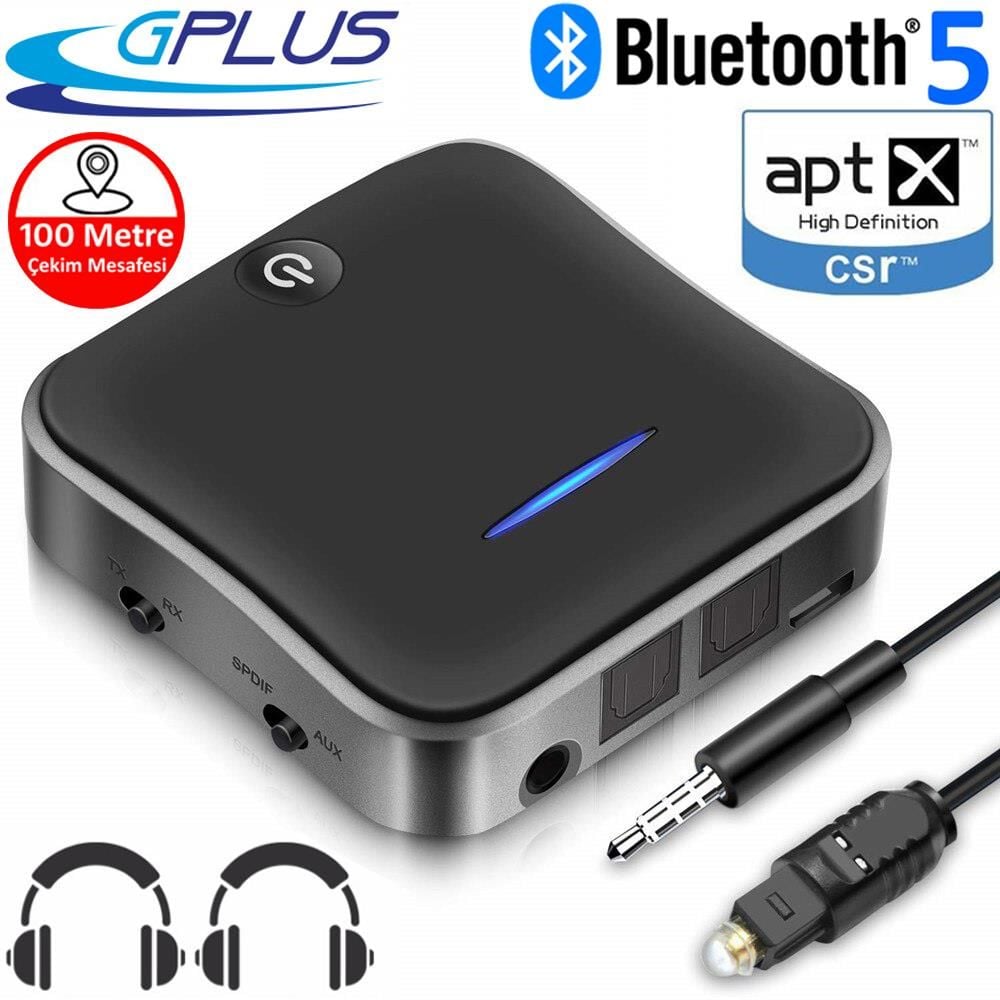 Gplus B19 Bluetooth 5.0 Transmitter AptX Ses Alıcı Verici TX RX