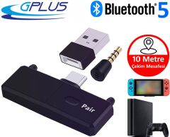 Gplus SW01 Playstation PS5 Xbox Nintendo Oyuncu Bluetooth Kulaklık Uyumlu Transmitter Ses Aktarım