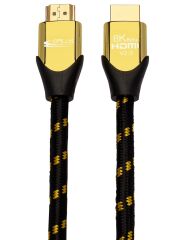 Gplus 8K 60Hz 48 Gbps HDCP 2.3 HDMI 2.1 eARC 26 AWG Örgülü Kablo 1,5 Metre